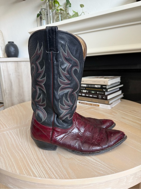 Nocona Boots Other - Nocona|Men's Western leather cowboy boots Black & Burgundy,textured•••size 11.5
